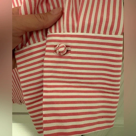 Gretchen Scott Designs Pink and White Forget me Knot button down - Picture 6 of 6